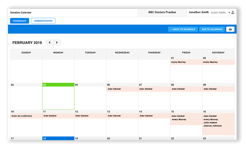 physician scheduling software, provider scheduling software, on call scheduling software